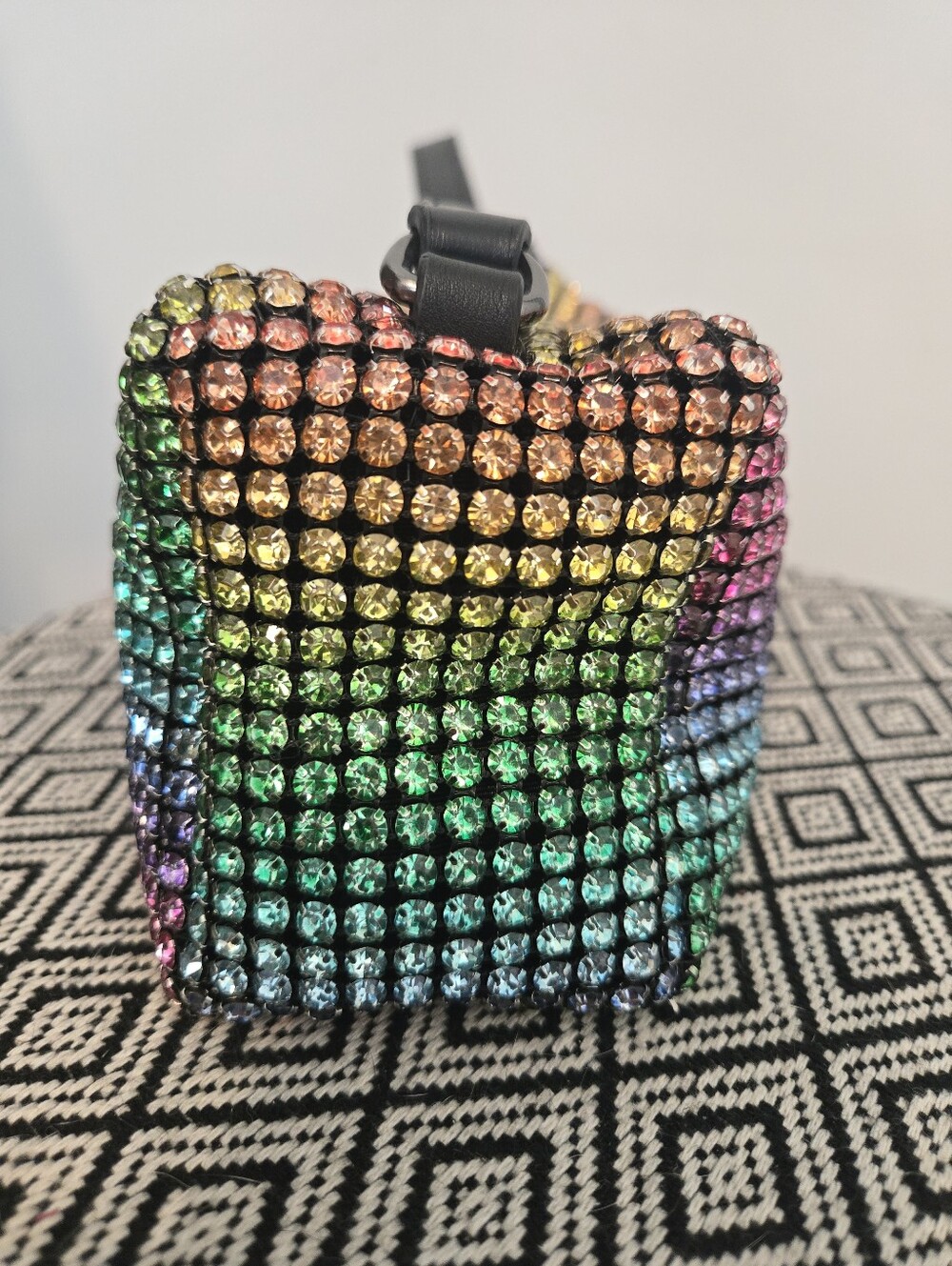 Multicolor Bling Rhinestine Mini Shoulder Bag - Picture 3 of 6